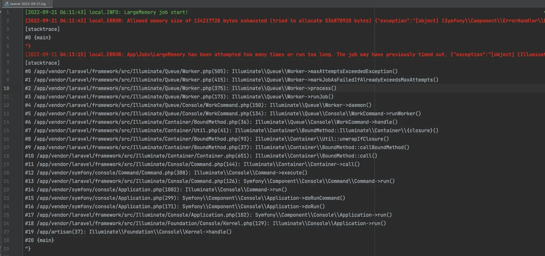 LargeMemory Log